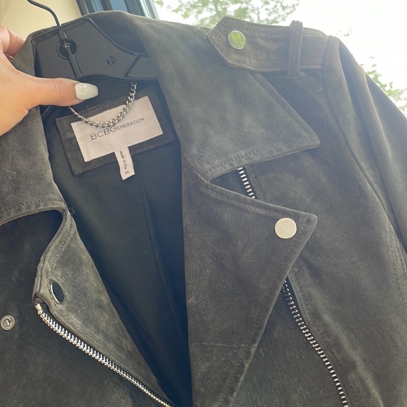 FINAL DROP! 💸BCBG Suede motorcycle jacket - Picture 8 of 8